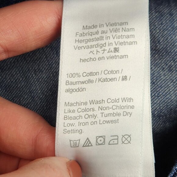 J Crew Pants Womens XL Blue Tie Waist Denim Camp Pant High Rise Drawstring Jean - Picture 11 of 12